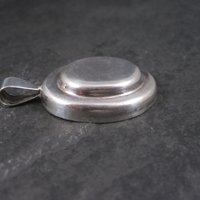 Vintage Domed Modernist Sterling Oval Pendant