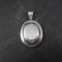 Vintage Domed Modernist Sterling Oval Pendant