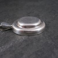 Vintage Domed Modernist Sterling Oval Pendant