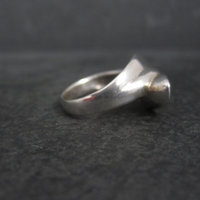 Vintage Sterling Flower Petal Crossover Ring Size 7