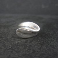 Vintage Sterling Flower Petal Crossover Ring Size 7