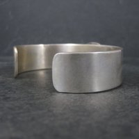 Heavy Southwestern Sterling Citrine Cuff Bracelet 6.5 Inches