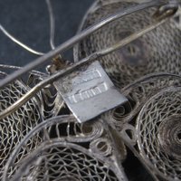 Estate Spun Sterling Butterfly Brooch