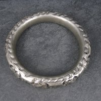 Lot of 3 Chunky Silver Plated Tribal Bangle Bracelets
