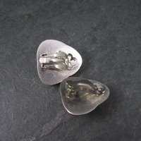 Mexican Sterling Modernist Clip On Earrings