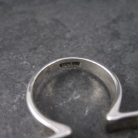 Unique Southwestern Sterling Angel Skin Coral Inlay Ring Size 6