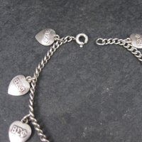 Vintage Sterling Beta Sigma Phi Charm Bracelet 1951-1958