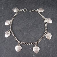 Vintage Sterling Beta Sigma Phi Charm Bracelet 1951-1958
