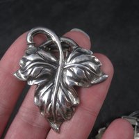Vintage Sterling Leaf Fur Clips by Danecraft