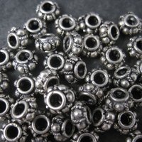 Destash lot of 43 Sterling Beads 6x4mm