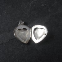 Vintage Sterling Puffy Heart Locket Pendant