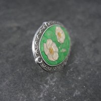 Vintage Enamel Floral Lapel Pin J&W Canada