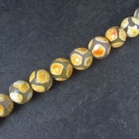 Orange Faceted Agate 12mm Bead Strand