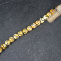 Orange Faceted Agate 12mm Bead Strand