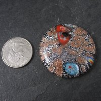Round Murano Style Art Glass Pendant Focal