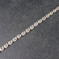 Vintage Vermeil Sterling Illusion Heart Bracelet