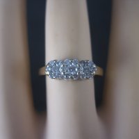 14K .50 Carat Diamond Cluster Ring Size 8.25