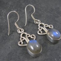 Vintage Sterling Labradorite Earrings