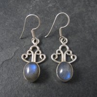 Vintage Sterling Labradorite Earrings