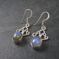 Vintage Sterling Labradorite Earrings