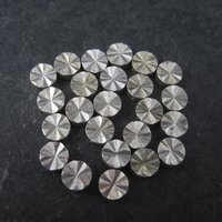 Destash Lot of 6mm Silver Plated Diamond Cut Disk Beads