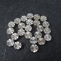 Destash Lot of 6mm Silver Plated Diamond Cut Disk Beads