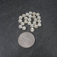 Destash Lot of 6mm Silver Plated Diamond Cut Disk Beads