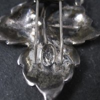 Vintage Sterling Leaf Fur Clips by Danecraft