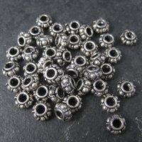 Destash lot of 43 Sterling Beads 6x4mm