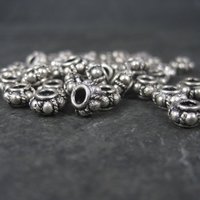 Destash lot of 43 Sterling Beads 6x4mm