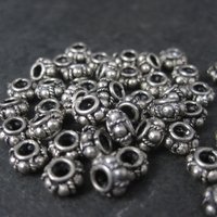 Destash lot of 43 Sterling Beads 6x4mm