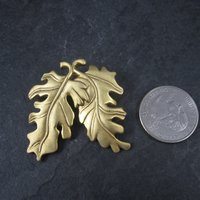 Vintage Danecraft Gold Tone Leaf Brooch