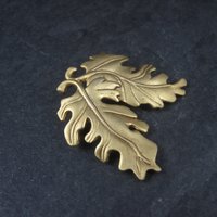 Vintage Danecraft Gold Tone Leaf Brooch