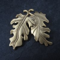 Vintage Danecraft Gold Tone Leaf Brooch