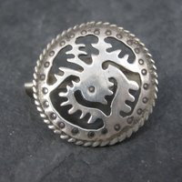 Vintage Pre Columbian Sterling Brooch Pin
