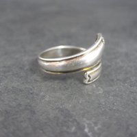 Vintage Deco Style Sterling Crossover Ring Size 6
