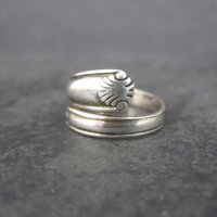 Vintage Deco Style Sterling Crossover Ring Size 6