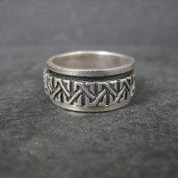 Vintage Sterling Celtic Spinner Worry Ring Size 6