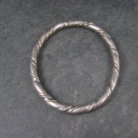 Vintage Sterling Twisted Bangle Bracelet 6.5 Inches