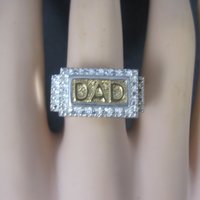 Vintage Sterling and Vermeil Dad Ring Size 11