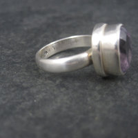 Estate Sterling Amethyst Ring Size 7.75