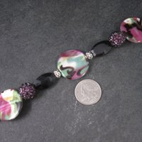 Purple and Black Bead Strand