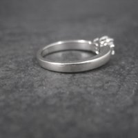 14K White Gold .50 Carat 3 Stone Diamond Ring Size 7