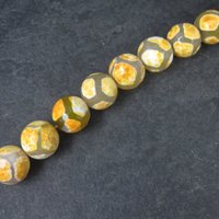 Orange Faceted Agate 12mm Bead Strand