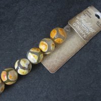 Orange Faceted Agate 12mm Bead Strand