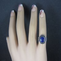 Vintage Southwestern Sterling Lapis Lazuli Pinky Ring Size 3.75
