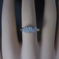 14K .50 Carat Diamond Cluster Ring Size 8.25