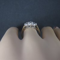 14K .50 Carat Diamond Cluster Ring Size 8.25
