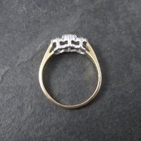 14K .50 Carat Diamond Cluster Ring Size 8.25