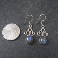 Vintage Sterling Labradorite Earrings